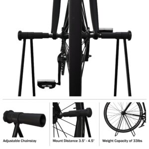 Bike Repair Stand - Foldable Bicycle Stand for Maintenance and Repairs with Adjustable Chainstay Mounts - Bike Accessories by RAD Sportz, Black, Large