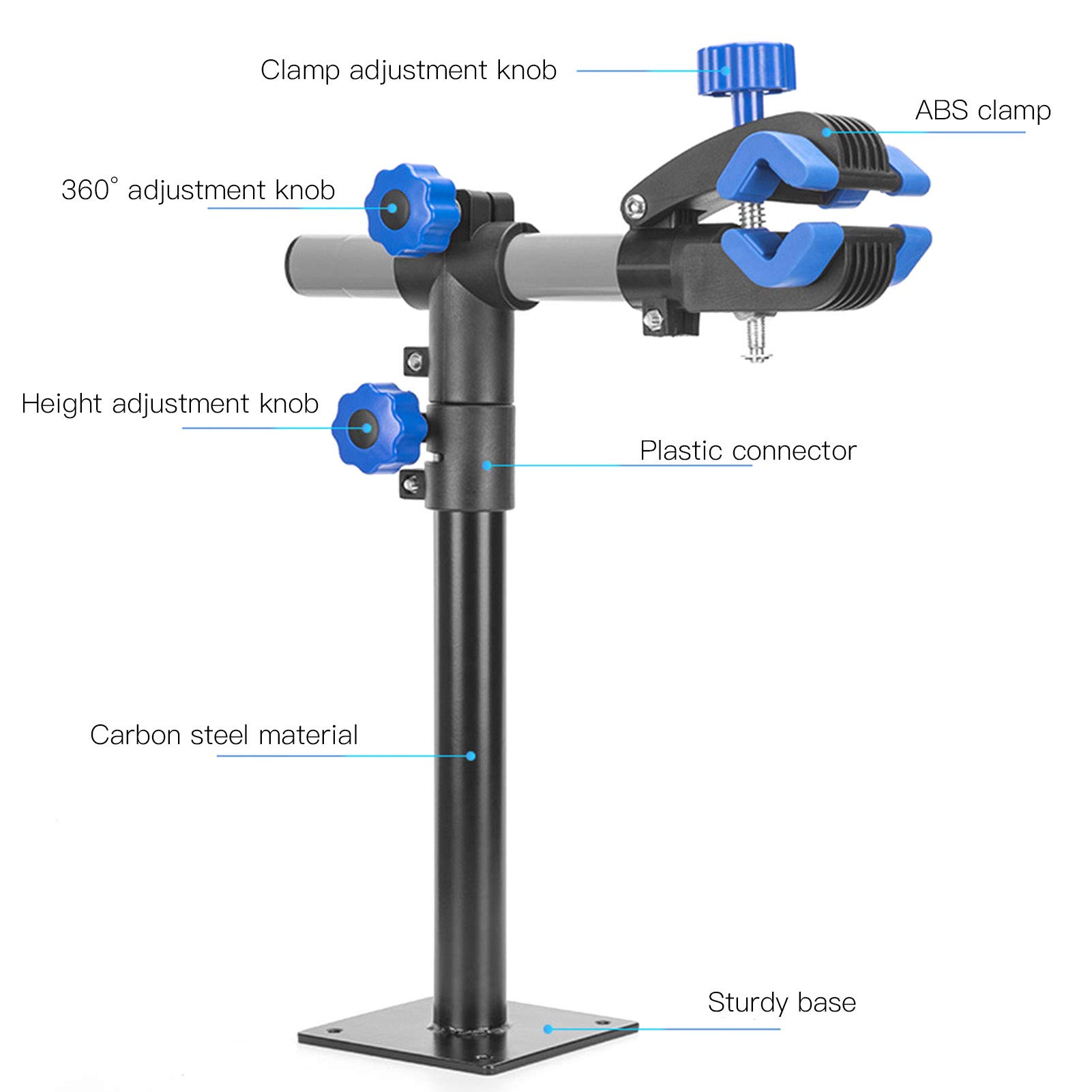 Tefola Bicycle Repair Rack, Bike Repair Stand Wall Mount Rack Bicycle Height Adjustable Clamp Maintenance Workstand