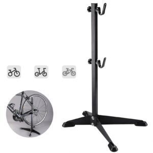 DYNWAVE Bicycle Repair Stand Bikes Work Stand Height Adjustment Portable Strong Load Bearing Sturdy Mounting Stand Washing Stand for Mountain Bike, Black