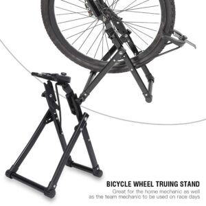 Wheel Truing Stand, Foldable Tire Wheel Maintenance Holder Rim Trueing Stand Home Mechanic Cycling Repair Stand Accessory Fit for 16" - 29" Wheel