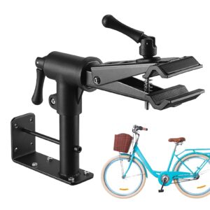 Quick Release Clamp, 2 in 1 Wall Mount Rack, Adjustable Repair Stand Clamp, Load Bearing Parking Rack for Mountain, Removable Home Maintenance Stand for Bikes