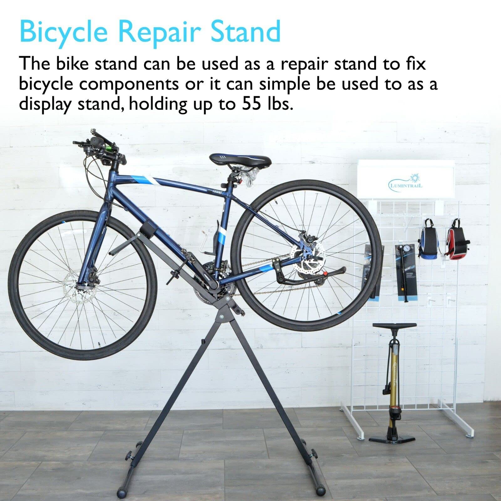 Bicycle Repair Stand with Tool Tray for Mountain & Road Bikes, Bike Repair Stand, Bike Stand For Maintenance, Bike Stand Floor, Bike Stand For Garage.