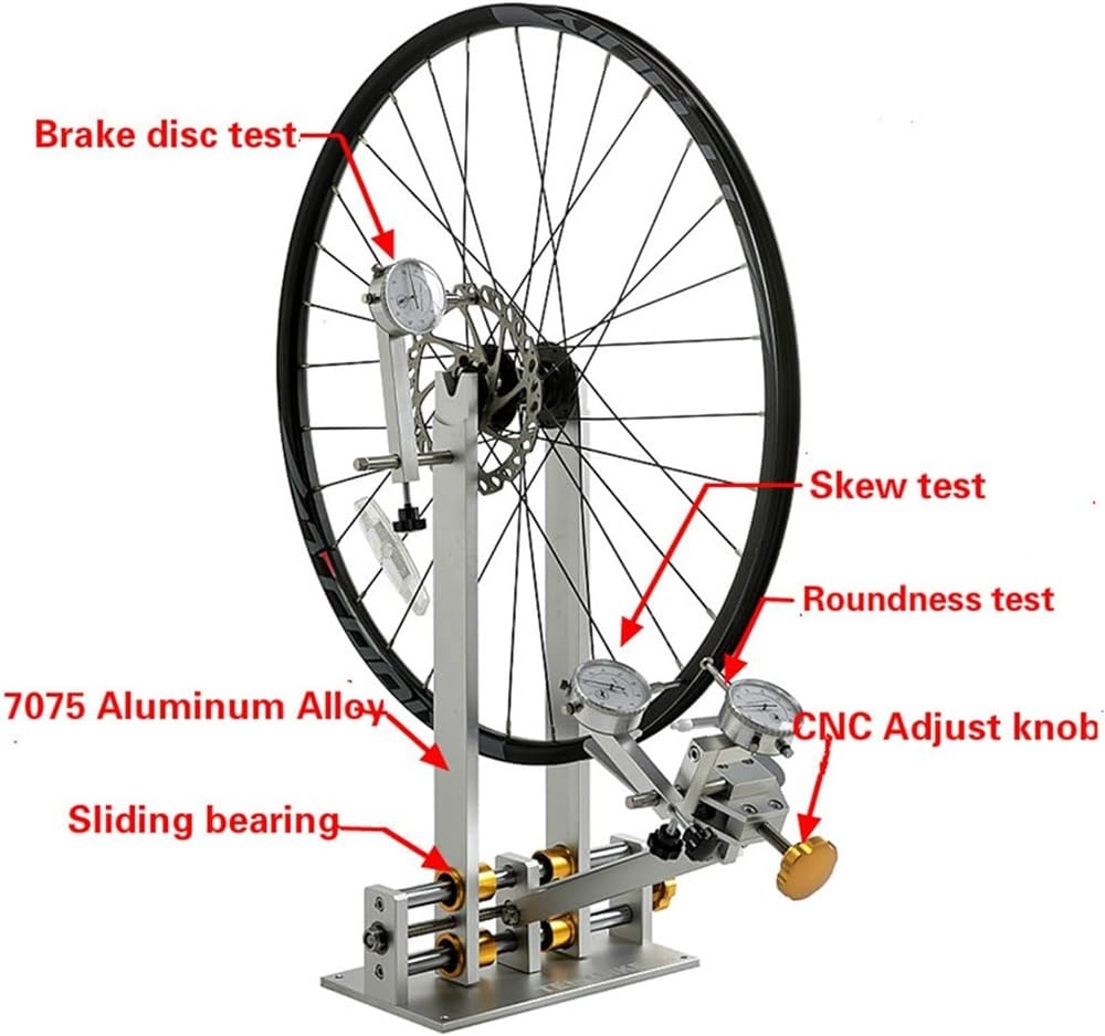 Bicycle Wheel Truing Stand, Wheel Tuning Repair Tool, Bicycle Wheel Repair Truing Bearing Stand, Bike Hub Maintenance Repair Platform for 10"-29" Wheels