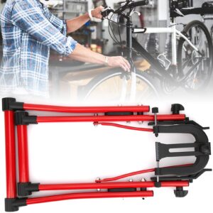 Bike Repair Tool, with Ruler and Thimble Compact Design Sutrdy Bicycle Wheel Truing Stand Convenient with Foldable Aluminum Alloy for Bicycle Repair