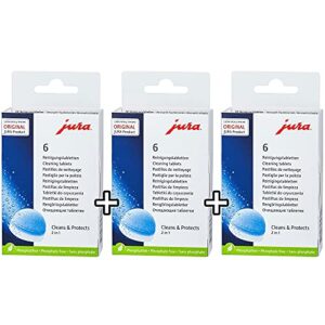 Jura 2-Phase Cleaning Tablets for Fully Automatic Coffee Machines, 18 Count