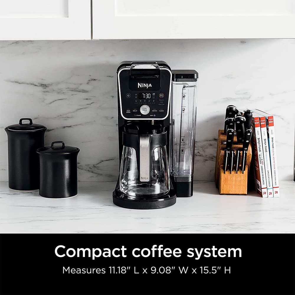 Ninja CFP201 DualBrew 12-Cup Drip, Single-Serve Coffee Maker (Renewed) Bundle with 3 YR CPS Enhanced Protection Pack