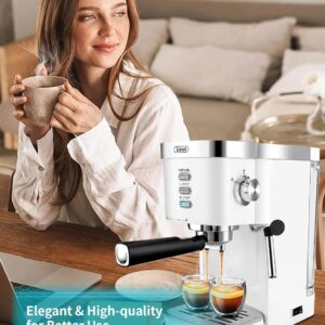 Gevi Coffee Servers 20 Bar High Pressure Espresso Machines, Expresso Coffee Machine with Milk Frother for Espresso, Latte Macchiato, Cuppuccino,1.2L Water Tank, 1350W