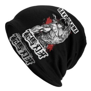 anime baki the grappler baki hanma beanie hat for men and women summer thin hats knit skull black