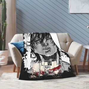 Anime Baki The Grappler Baki Hanma Throw Blanket Ultra-Soft Micro Fleece Cozy Warm Suitable for All Living Rooms/Bedrooms/Sofa 40"X30"