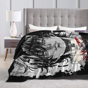 Anime Baki The Grappler Baki Hanma Throw Blanket Ultra-Soft Micro Fleece Cozy Warm Suitable for All Living Rooms/Bedrooms/Sofa 40"X30"