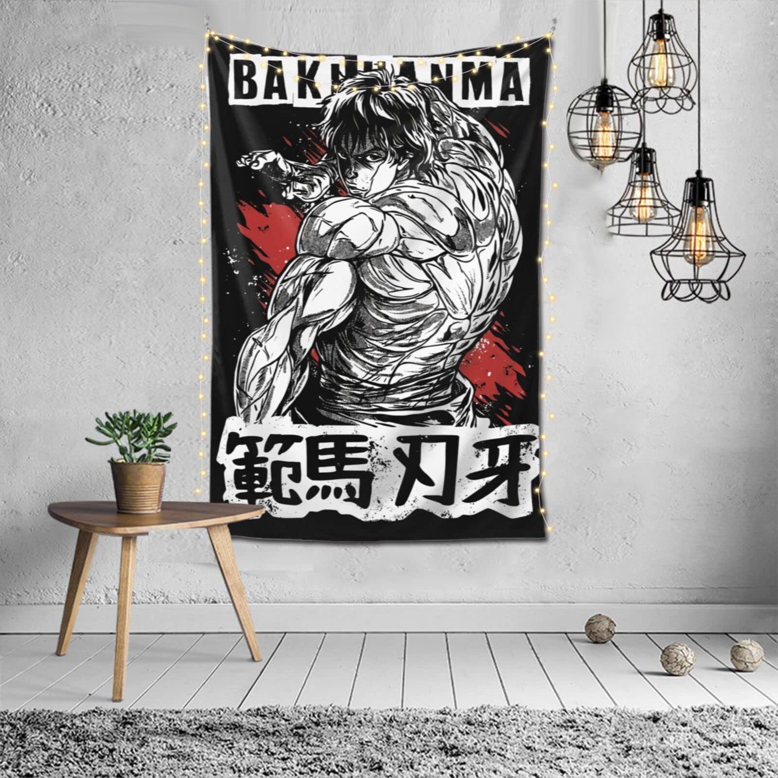 Flokoo Anime Baki The Grappler Baki Hanma Tapestry Wall Art Decor Hanging For Living Room Dorm Kitchen Bedroom Home 40x60 Inch