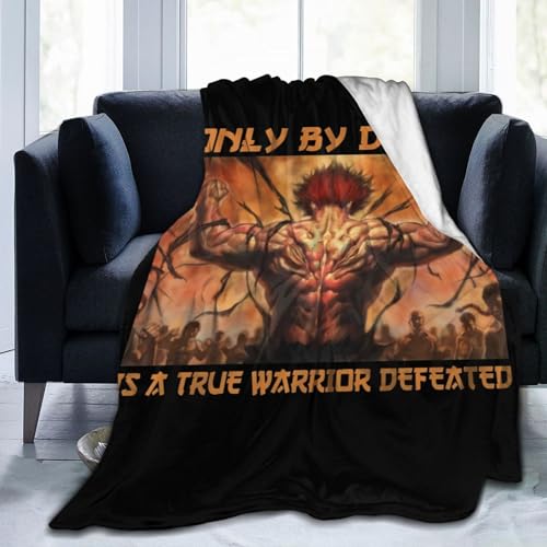 Anime Baki The Grappler Flannel Blanket Comfortable Fleece Blankets for Sofa Chair Bed Home Cars Ornament 40"X30"