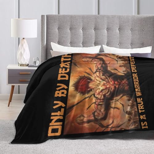 Anime Baki The Grappler Flannel Blanket Comfortable Fleece Blankets for Sofa Chair Bed Home Cars Ornament 40"X30"