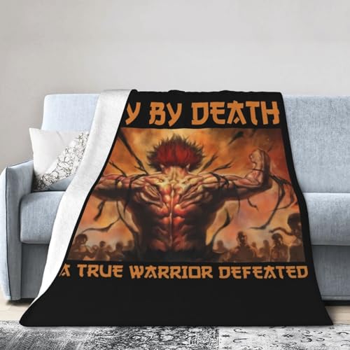 Anime Baki The Grappler Flannel Blanket Comfortable Fleece Blankets for Sofa Chair Bed Home Cars Ornament 40"X30"