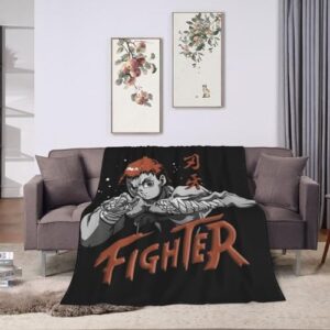 Anime Baki The Grappler Flannel Blanket Comfortable Fleece Blankets for Sofa Chair Bed Home Cars Ornament 80"X60"