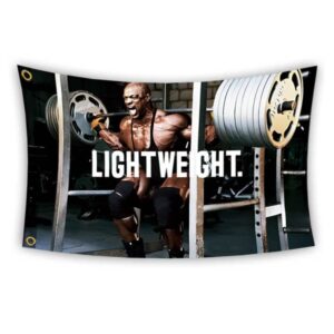 Lightweight Ronnie Coleman flag Tapestries, Workout Wall Tapestry, Gym Wall Hanging Flag 3x5 Feet Banner