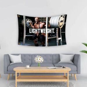 Lightweight Ronnie Coleman flag Tapestries, Workout Wall Tapestry, Gym Wall Hanging Flag 3x5 Feet Banner