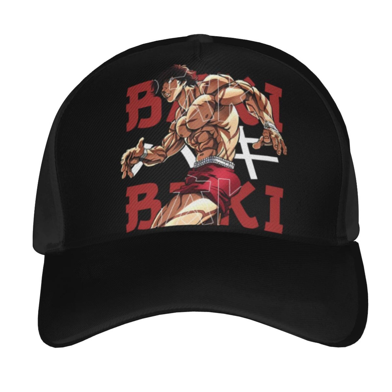 Anime Baki The Grappler Baki Hanma Baseball Cap Unisex Adjustable Casual Chapeau Outdoor Sports Caps Black