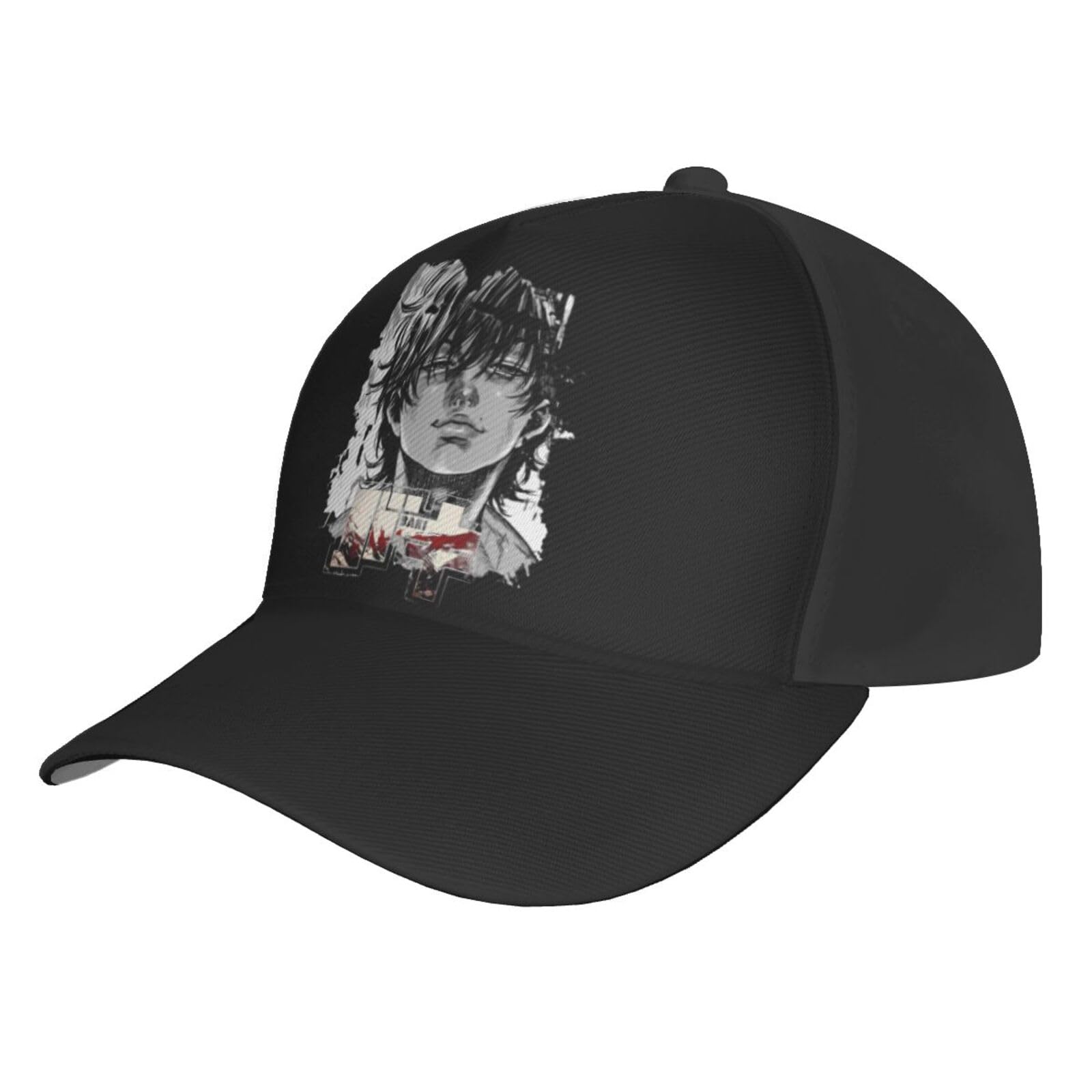 Anime Baki The Grappler Baki Hanma Baseball Cap Unisex Adjustable Casual Chapeau Outdoor Sports Caps Black