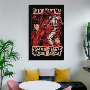 Manga Anime Poster Poster Baki The Grappler Poster Decoration (2) Wall Art Paintings Canvas Wall Decor Home Decor Living Room Decor Aesthetic 08x12inch(20x30cm) Unframe-style