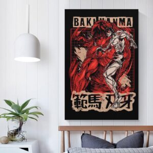 Manga Anime Poster Poster Baki The Grappler Poster Decoration (2) Wall Art Paintings Canvas Wall Decor Home Decor Living Room Decor Aesthetic 08x12inch(20x30cm) Unframe-style