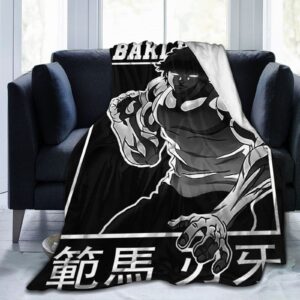 anime baki the grappler baki hanma throw blanket ultra-soft micro fleece cozy warm suitable for all living rooms/bedrooms/sofa 40"x30"