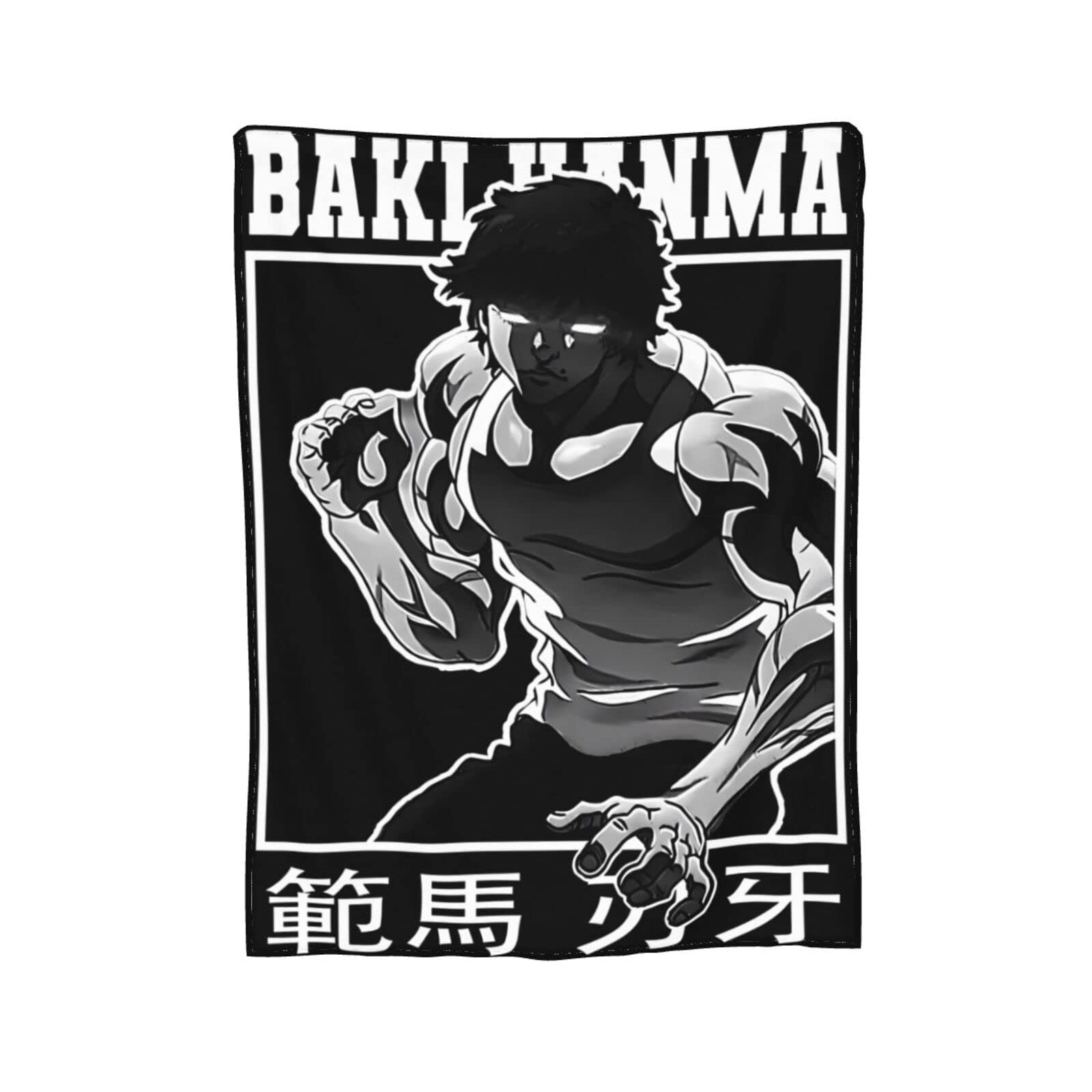 Anime Baki The Grappler Baki Hanma Throw Blanket Ultra-Soft Micro Fleece Cozy Warm Suitable for All Living Rooms/Bedrooms/Sofa 40"X30"