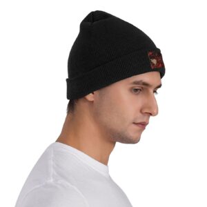 Baki The Grappler Knit Hat Winter Ski Warm Knitted Caps Plain Cuffed Beanie for Men Women Black