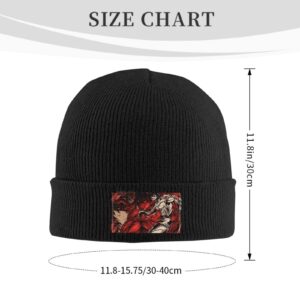 Baki The Grappler Knit Hat Winter Ski Warm Knitted Caps Plain Cuffed Beanie for Men Women Black