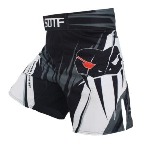 SOTF MMA Boxing Shorts Men Fight Shorts Men BJJ No Gi Shorts Gray Medium Waist 31.5-33 inch