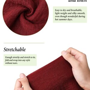 Geyoga 6 Pcs Women Scarf Shawl Hijab Scarfs Cotton Blend Crinkle Scarf Wrap Head Scarf for Seasons(Classic Colors)