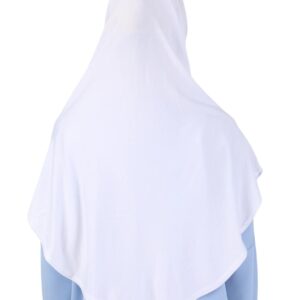 Prien Ready To Wear Hijab For Women, Instant Turban, Soft Muslim Scarf For Prayer, Long Hijabs, Islamic Clothes, Jersey Abaya (White)