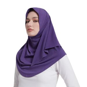 Modest Beauty One Piece Muslim Hijabs for Women Girls Hijab Scarves Soft Solid Color