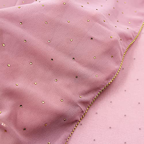 ANKOMINA Women Soft Chiffon Rhinestone Long Scarf Shawl Fashion Muslim Hijab Head Wrap Scarves