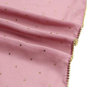 ANKOMINA Women Soft Chiffon Rhinestone Long Scarf Shawl Fashion Muslim Hijab Head Wrap Scarves