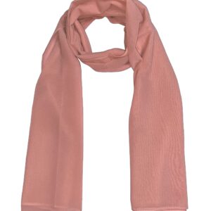 Solid Chiffon Scarf/Shawl/Wrap/Headscarf/Hijab/Veil For Women - Small Size 55x150cm - Salmon Pink