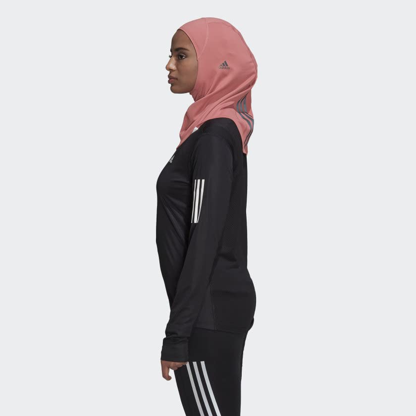 adidas womens Run Icons 3-stripes Sport Hijab Wonder Red Small