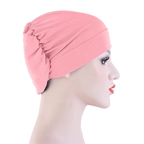 Hijab for Women Underscarf Hijab Cap for Women Head Cover Stretch Beanie Turban Hat Muslim Undercap Hat Watermelon Red