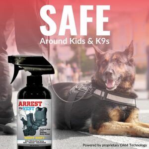 Arrest My Vest Military and Police Grade Odor Eliminating Spray for Body Armor Odor, Tactical Gear. Safe on K9's. Safe on All Ballistic Vests and Fabrics - New Stressless Fragrance - 2 16 oz Bottles