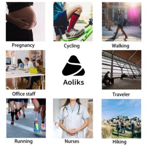 Aoliks White Ankle Compression Socks for Women & Men - Arch Support Low Cut Running Socks for Cycling Nurses