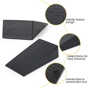 Folaps Squat Wedge Block for Heel Elevated Squat, Weightlifting Calf Stretcher Slant Board for Squat Improve Mobility Balance and Strength Performance