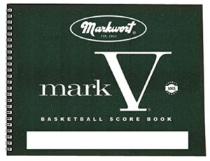 markwort mark v basketball scorebook 30 games, green (pack of 1)
