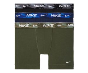 men's nike everyday stretch boxer briefs w/ fly (x-large, cargo khaki/camo)