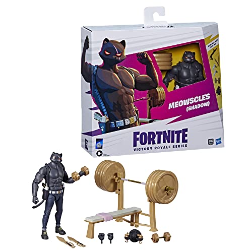 FORTNITE Hasbro Victory Royale Series Meowscles (Shadow) Deluxe Pack Collectible Action Figure with Accessories - Ages 8 and Up, 6-inch