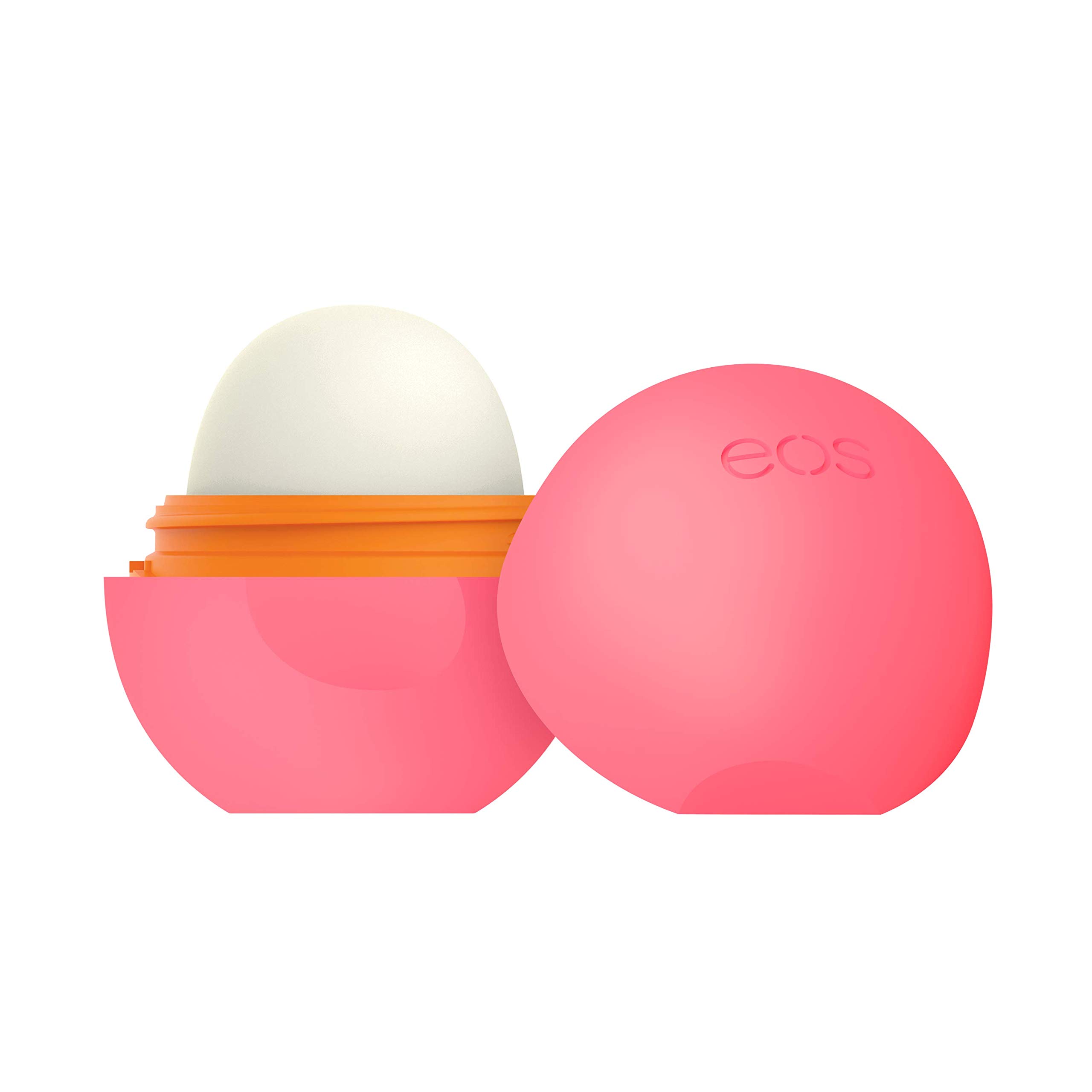 eos Super Soft Shea Sphere Lip Balm - Strawberry Peach | Deeply Hydrates and Seals in Moisture | Sustainably-Sourced Ingredients | 0.25 oz