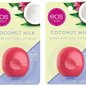 EOS Super Soft Shea Lip Balm, Coconut Milk 0.25 oz (Pack of 2)