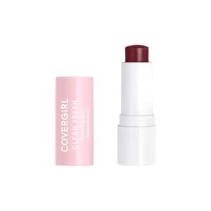 covergirl clean fresh tinted lip balm, vegan formula, hydrating, natural finish, cruelty free, bliss you berry, 1 count