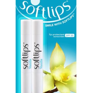 Softlips Protectant/Sunscreen SPF 20 Assorted Fun Flavors Lip Balm,2 Count (Pack of 6)