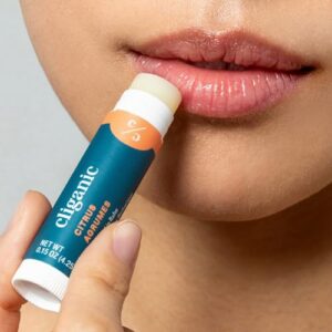 Cliganic Organic Lip Balm Set - 6 Tropical Flavors - 100% Natural Moisturizer for Cracked & Dry Lips (Packaging May Vary)