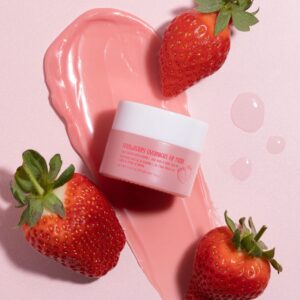 W7 Sweet Dreams Overnight Strawberry Lip Mask - Vitamin E, Aloe Vera and Grape Seed Oil - For Hydrated, Full Looking & Irresistible Lips - 0.40 Fl Oz